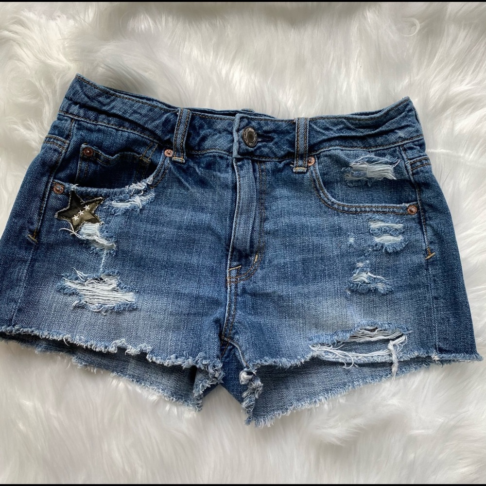 American Eagle Destroyed Jean New York Shorts 4